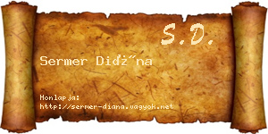 Sermer Diána névjegykártya