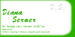 diana sermer business card